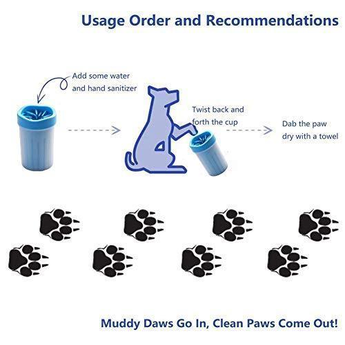 Petcabe Portable Dog Paw Cleaner Pet Cleaning Brush Cup Dog Foot Cleaner