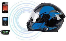 Load image into Gallery viewer, Bluetooth Motorcycle Helmet, FreedConn Full Face Built-in Bluetooth Intercom Waterproof Motorbike Helmet BM22 Bluetooth Evolution Modular Helmets with Dual Visors, 6 Riders Pairing, FM Radio (L, Blue)
