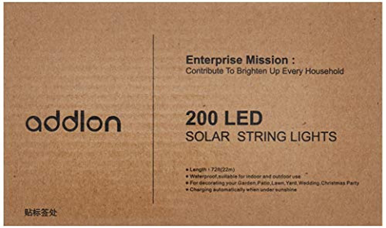 Solar String Lights 72ft 200 LED Fairy Lights, Ambiance lights for Outdoor, Patio, Lawn,Garden, Home, Wedding, Holiday, Christmas Party, Xmas Tree decoration,waterproof/Timer/USB Charge (Warm White)