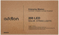 Solar String Lights 72ft 200 LED Fairy Lights, Ambiance lights for Outdoor, Patio, Lawn,Garden, Home, Wedding, Holiday, Christmas Party, Xmas Tree decoration,waterproof/Timer/USB Charge (Warm White)