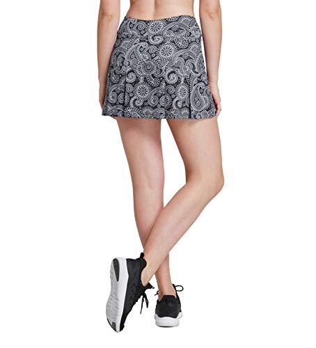 Cityoung Women's Casual Pleated Tennis Golf Skirt with Underneath Shorts Running Skorts