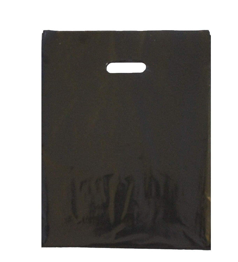 100 Extra Durable 2.5mil 12x15 Clear Merchandise bags Die Cut Handle-Semi-Glossy finish-Anti-Stretch. For Retail store plastic bags, Party favors, Handouts and more by Best Choice (Clear)