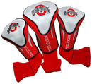 Team Golf NCAA Contour Golf Club Headcovers (3 Count), Numbered 1, 3, & X, Fits Oversized Drivers, Utility, Rescue & Fairway Clubs, Velour lined for Extra Club Protection