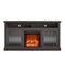 Ameriwood Home Chicago TV Stand with Fireplace, Rustic Gray