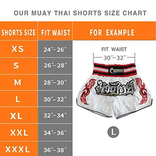 NAMAZU Muay Thai Shorts for Men and Women, High Grade MMA Gym Boxing Kickboxing Shorts.