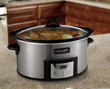 Load image into Gallery viewer, Crockpot SCCPVI600-S 6-Quart Countdown Programmable Oval Slow Cooker with Stove-Top Browning, Stainless Finish
