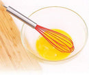 TEEVEA  Silicone Whisk, Balloon Whisk Set, Wire Whisk, Egg Frother, Milk and Egg Beater Blender - Kitchen Utensils for Blending, Whisking, Beating, Stirring, Set of 3, Red,Yellow, Blue