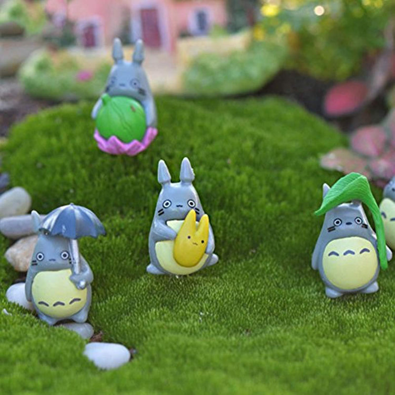 Totoro Ornament Toy Miniatures Fairy Garden Gnome Moss Terrarium Decor Crafts Bonsai Home Decor Micro Landscape Decoration