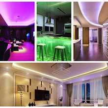 Load image into Gallery viewer, LED Strip Lights with Remote 5M 16.4 Ft 5050 RGB Flexible Color Changing Full Kit with RF Mini Controller, 12V 2A Power Supply for Home &amp; Kitchen and Indoor Decoration
