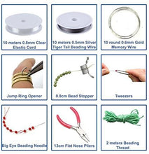 Load image into Gallery viewer, Gemybeads Jewelry Making Supplies - Jewelry Making Kits for Adults, Teens, Girls, Beginners, Women - Includes Instructions, Tools, Beads, Charms for Necklace, Earring, Bracelet Making Kit - Turquoise Set
