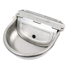 Load image into Gallery viewer, HiCamer Automatic Cow Drinking Water Bowl Dispenser 304 Stainless Steel Farm Livestock Animals Waterer for Pigs Horse Cattle Goat Sheep Dog with 2 Float Ball Valves

