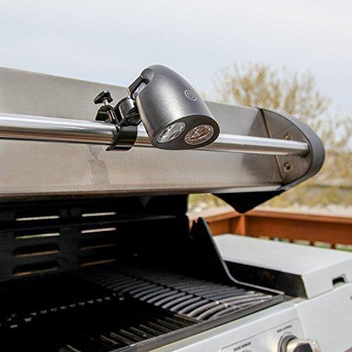 SNAP that NOW BBQ Grill Light - Black, BAR Metal CLAMP, 10 LED Lights with Touch-Sensitive Switch