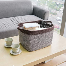 Load image into Gallery viewer, Goodpick Cube Storage Bins - Shelf Baskets for Storage Towel Book Cloth Storage Bins for Office Woven Basket for Shelves Baby Laundry Basket Toys Storage Basket Closet Storage Basket, 13&#39;&#39;x9.8&#39;&#39;x 9&#39;&#39;
