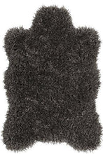 Load image into Gallery viewer, Ottomanson Flokati Collection Faux Sheepskin Lambskin Design Shag Rug, 2&#39;X3&#39;, Dark Grey
