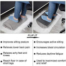 Ergonomic Foot Rest Cushion Under Desk with High Rebound Ergonomic Foam Non-Slip Half-Cylinder Footstool Footrest Ottoman for Home Office Desk Airplane Travel (Grey)