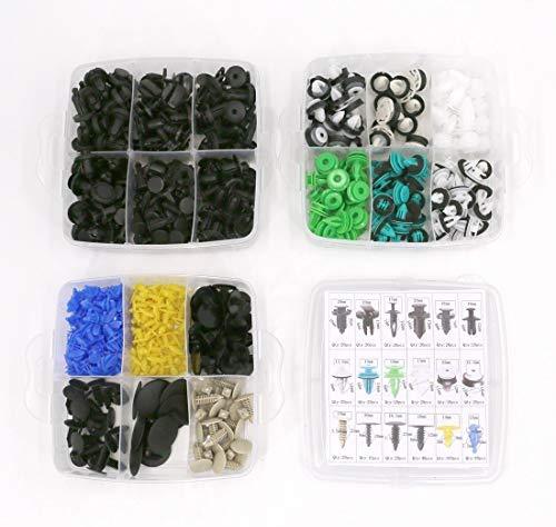 UTSAUTO 620Pcs Car Retainer Clips & Plastic Fasteners Kit Fender Rivet Clips 16 Most Popular Sizes Auto Push Pin Rivets Set for Toyota GM Ford Honda Acura Chrysler