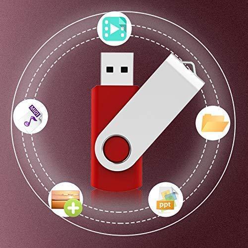 KEXIN 10 Pack 32 GB Flash Drive USB Thumb Drive 32GB USB 2.0 Drives Bulk Jump Drive Memory Stick Data Storage Pen Drive, Blue