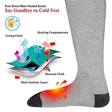 Load image into Gallery viewer, Electric Battery Heated Socks for Women Men,Winter Rechargeable Thermal Heat Socks Kit,Battery Powered Electric Heated Ski Bike Motorcycle Warm Socks Foot Warmer,Winter Sports Outdoor Thermo Socks,M/L
