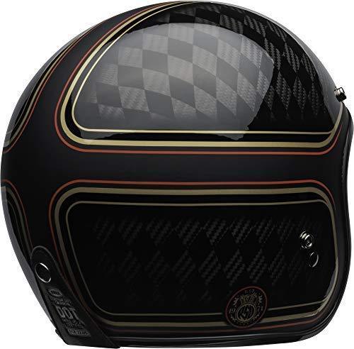 Bell Custom 500 Carbon Open-Face Motorcycle Helmet (Ace Cafe Tonup Black/White, X-Large)