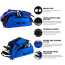 Elite Sports Boxing Gym Duffle Bag for MMA, BJJ, Jiu Jitsu Gear, Duffel Athletic Gym Backpack with Shoes Compartment