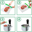 Sous Vide Bags 30 Reusable Vacuum Food Storage Bags Sous Vide Bag Kit 3 Sizes BPA Free (Premium)