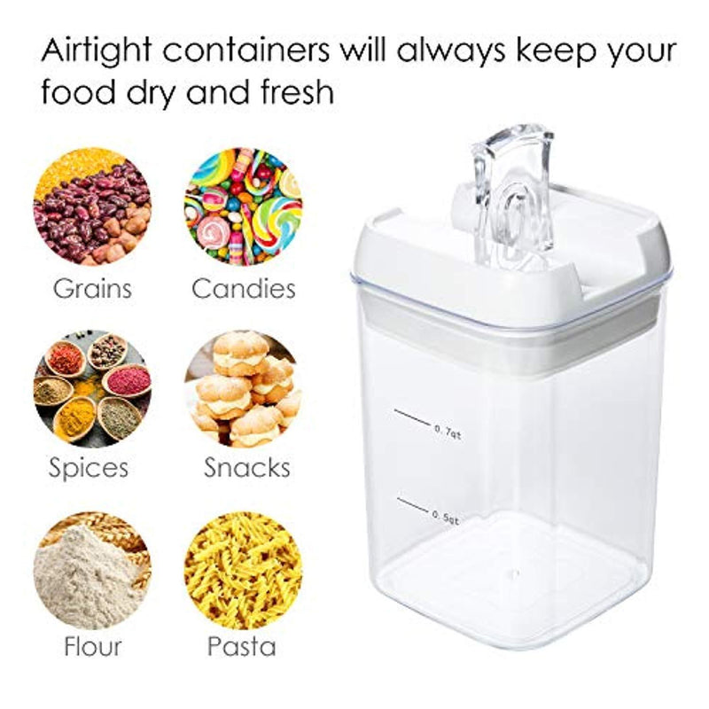 Airtight Food Storage Containers for Kitchen & Pantry Organization and  Storage (7 Pack) - BPA Free Plastic Food Containers with Lock Lids - Sugar,  Flour, Pasta & Cereal Canister with Labels 
