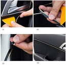 YIJINSHENG Car Interior DIY Automobile Motor Exterior Decoration Moulding Trim Strip line Sticker Insert Type Air Outlet Dashboard Decoration 3D Strip 8 Meters Car Styling Molding(Silver)