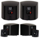 Acoustic Audio AA321B Mountable Indoor Speakers 400 Watts Black Bookshelf Pair