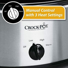 Load image into Gallery viewer, Crockpot Oval Manual Slow Cooker, 8 quart, Stainless Steel (SCV800-S)
