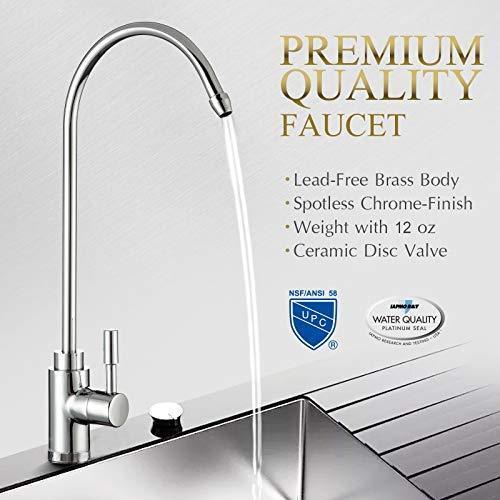 Ukoke RO75GP 6 Stages Reverse Osmosis Water Filtration System, Under Sink pH+ Alkaline Remineralizing RO filter & Softener, NSF/ANSI 58 & IAPMO Platinum Seal Certified, 75 GPD, White with Pump