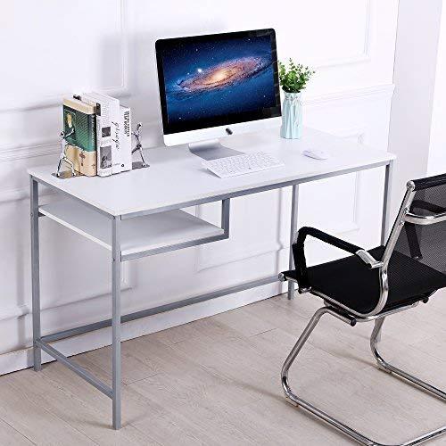 FIVEGIVEN Rustic Computer Writing Desk Industrial Study Table Simple Z Shaped Desk Driftwood 48 Inch