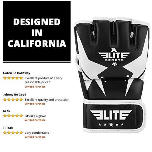 Elite Sports MMA UFC Gloves for Men, Women, and Kids, Best Mixed Martial Arts Sparring Training Grappling Fighting Gloves