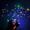 [Remote & Timer] 33FT/10M Colorful Battery Operated Fairy Lights with Remote Control, Sliver Wire String Lights for Outdoor, Indoor, Wedding, Christmas or Backyard 8 Modes (Multi-Color)