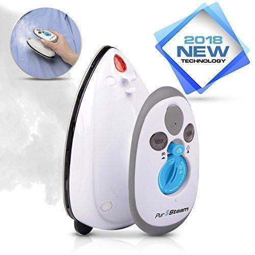 Travel Steamer Iron Mini - Dual Voltage 420W Power Lightweight Best for Travel and Quilting Iron with Anti Slip Handle and Non Stick Soleplate by PurSteam World's Best Steamers
