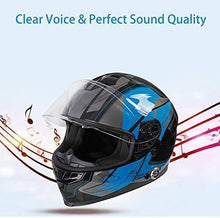 Load image into Gallery viewer, Bluetooth Motorcycle Helmet, FreedConn Full Face Built-in Bluetooth Intercom Waterproof Motorbike Helmet BM22 Bluetooth Evolution Modular Helmets with Dual Visors, 6 Riders Pairing, FM Radio (L, Blue)
