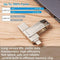 USB Flash Drive 128GB Memory Stick External Storage for iPhone 2in1 Photo Stick USB3.0 Thumb Drive Puanv Compatible iPhone iPad iOS MacBook and Computer (Silver-128G)