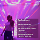 LED Disco Ball by NuLights - RGB LED Party Lights - 100% RISK FREE! Best for Kids Parties, DJ & Mood Lighting. Party Light for Indoors/Outdoors - DMX, Sound Activated, Digital Display, 5 Color