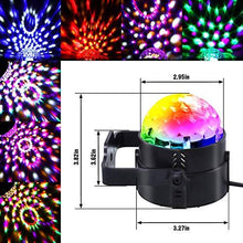 Load image into Gallery viewer, Luditek Partylights Discoball 360 °Rotatable Discolights Sound Activated Remote Control Dj Lighting [Newest 2020]7 Color Patternes+3 Lightning Mode+6 Colours for All Parties, Wedding, DJ and More

