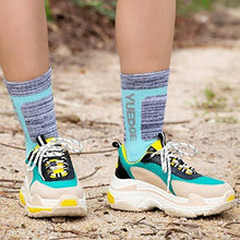Load image into Gallery viewer, YUEDGE Women&#39;s Cushion Cotton Crew Socks Multi Performance Athletic Hiking Socks(2 Pairs/Pack)
