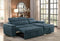 Homelegance Ferriday 98" x 66" Sectional Sleeper with Storage, Blue