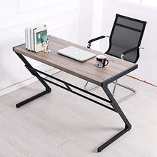 Load image into Gallery viewer, FIVEGIVEN Rustic Computer Writing Desk Industrial Study Table Simple Z Shaped Desk Driftwood 48 Inch
