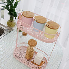Load image into Gallery viewer, ZGXY 2 Tier Food Storage Container for Cabinet, Pantry, Refrigerator, Countertop Organizer for Spices, Condiments, Baking Supplies-Pink

