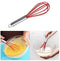 TEEVEA  Silicone Whisk, Balloon Whisk Set, Wire Whisk, Egg Frother, Milk and Egg Beater Blender - Kitchen Utensils for Blending, Whisking, Beating, Stirring, Set of 3, Red,Yellow, Blue