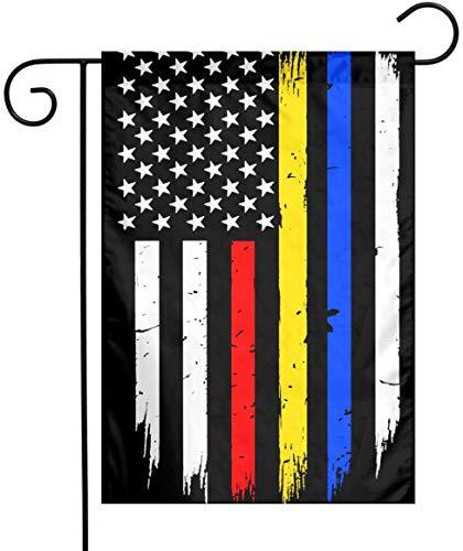 HOME DEPUTY Thin Blue Line Deputy Sheriff Garden Flag House Banner for Party Yard Home Outdoor Decor