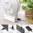 OPOLAR Mini Portable Battery Operated Travel Fan with 3-13 Battery Life, Rechargeable & USB powered Handheld Fan for Desk Beach Camping, 3 Speeds, Strong Airflow, Internal Blue Light& Side Flash Light