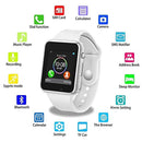 Bluetooth Smart Watch for iOS iPhone Android System Qidoou Wrist Watch Camera SIM Card Sleep Monitor Step Calories Tracker Alarm Clock Call/Message Reminder Anti-Lost for Adults and Kids(White)