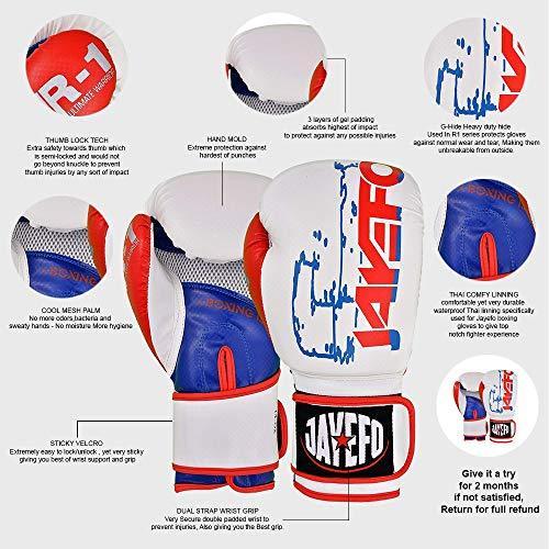 Jayefo R-1 Ultimate Warrior Leather Boxing Gloves Muay Thai Gloves Sparring Gloves Training Bag Gloves MMA