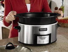 Load image into Gallery viewer, Crockpot SCCPVI600-S 6-Quart Countdown Programmable Oval Slow Cooker with Stove-Top Browning, Stainless Finish
