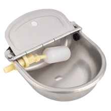 Load image into Gallery viewer, HiCamer Automatic Cow Drinking Water Bowl Dispenser 304 Stainless Steel Farm Livestock Animals Waterer for Pigs Horse Cattle Goat Sheep Dog with 2 Float Ball Valves
