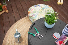 Load image into Gallery viewer, Keter Circa 37 Gallon Round Deck Box, Patio Table for Outdoor Cushion Storage, Brown
